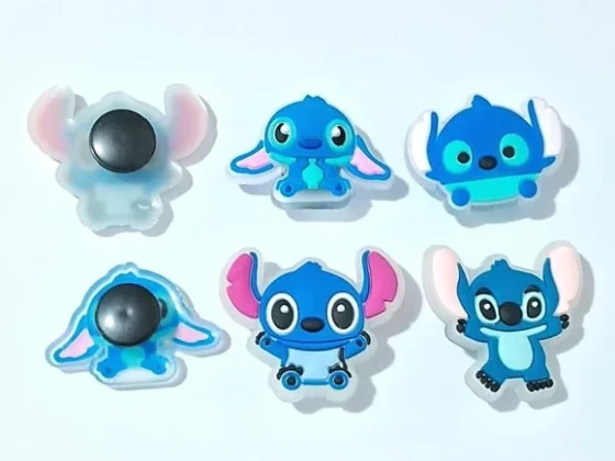Pins de Crocs Stitch Florescente Pacote com 4 Unidades