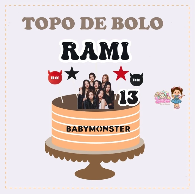Kit Festa Só Um Bolinho BABYMONSTER - Decoração de Festa
