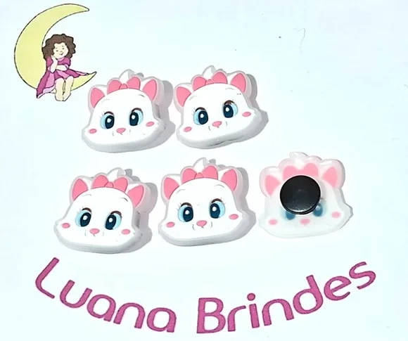 Pins de Crocs Gatinha Marie Flourescente Pacote com 5 Unidad