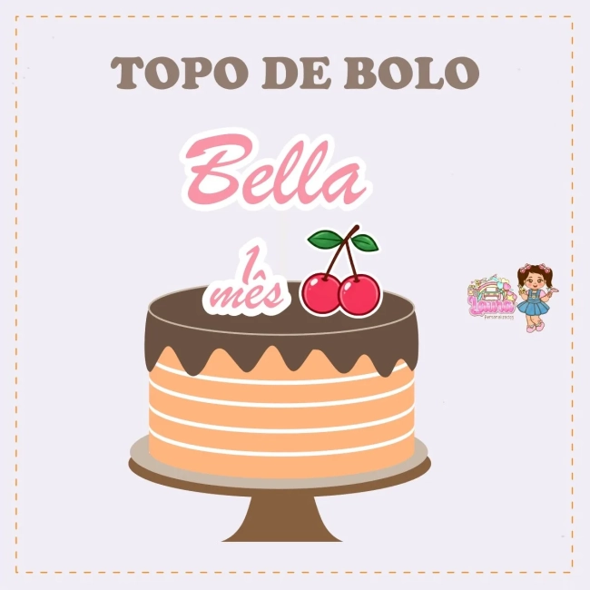 Kit Festa Só Um Bolinho CEREJA BABY - Decoração de Festa