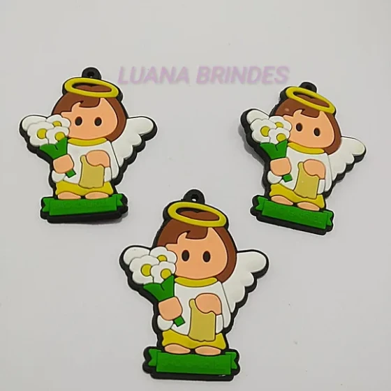 Pingente São Gabriel de Borracha 5,3cm Pct 5 Unidades