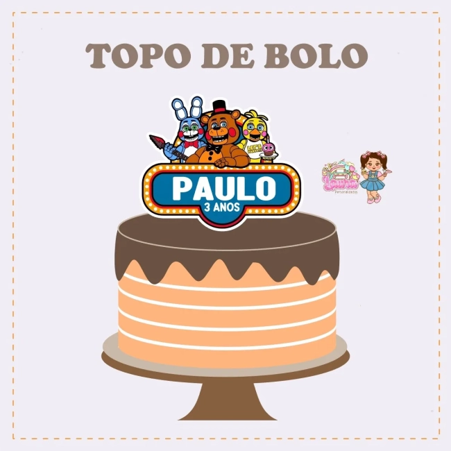 Kit Festa Só Um Bolinho FIVE NIGHTS AT FREDDY'S - Decoração de Festa