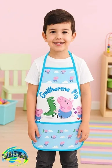 Avental Personalizado Família Pig