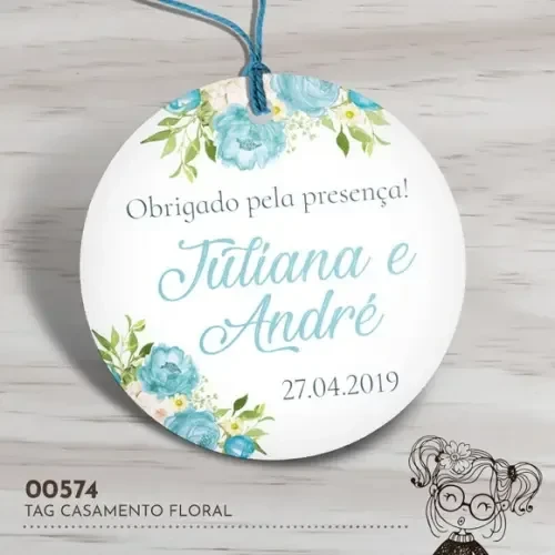 Tag Redonda Casamento - 00574