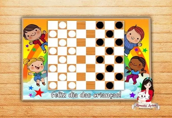Jogo de Damas Dia das Crianças 2024
