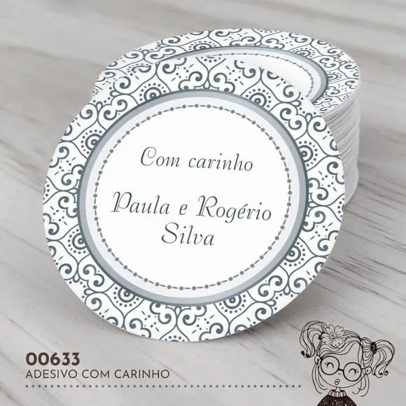 Adesivo Redondo com Carinho - 00633