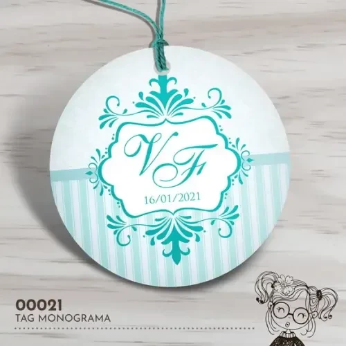 Tag Redonda Monograma - 00021