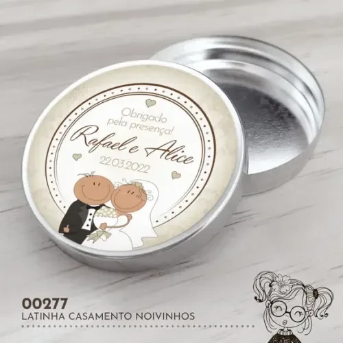 Latinha Adesivada Casamento - 00277
