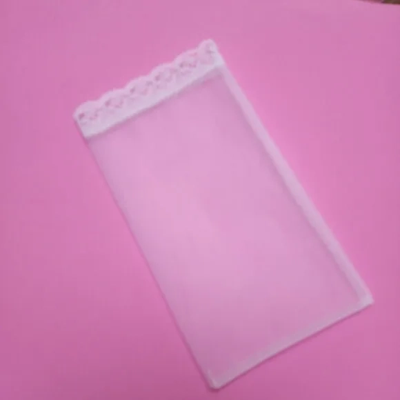 Saquinho Organza Tunil Branco com Renda 10x17cm