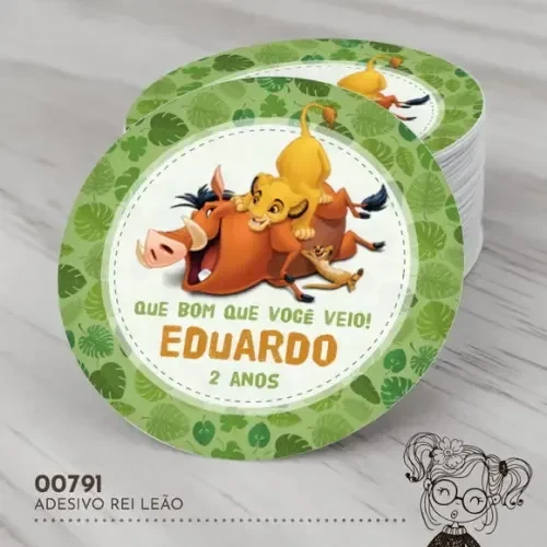 Adesivo Redondo Rei Leão - 00791