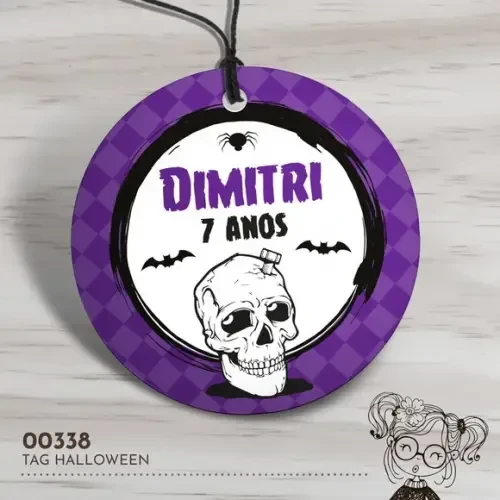 Tag Redonda Halloween - 00338