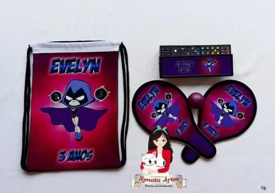 Mochila Ping Pong + Dominó Personalizado Jovens Titãs Ravena