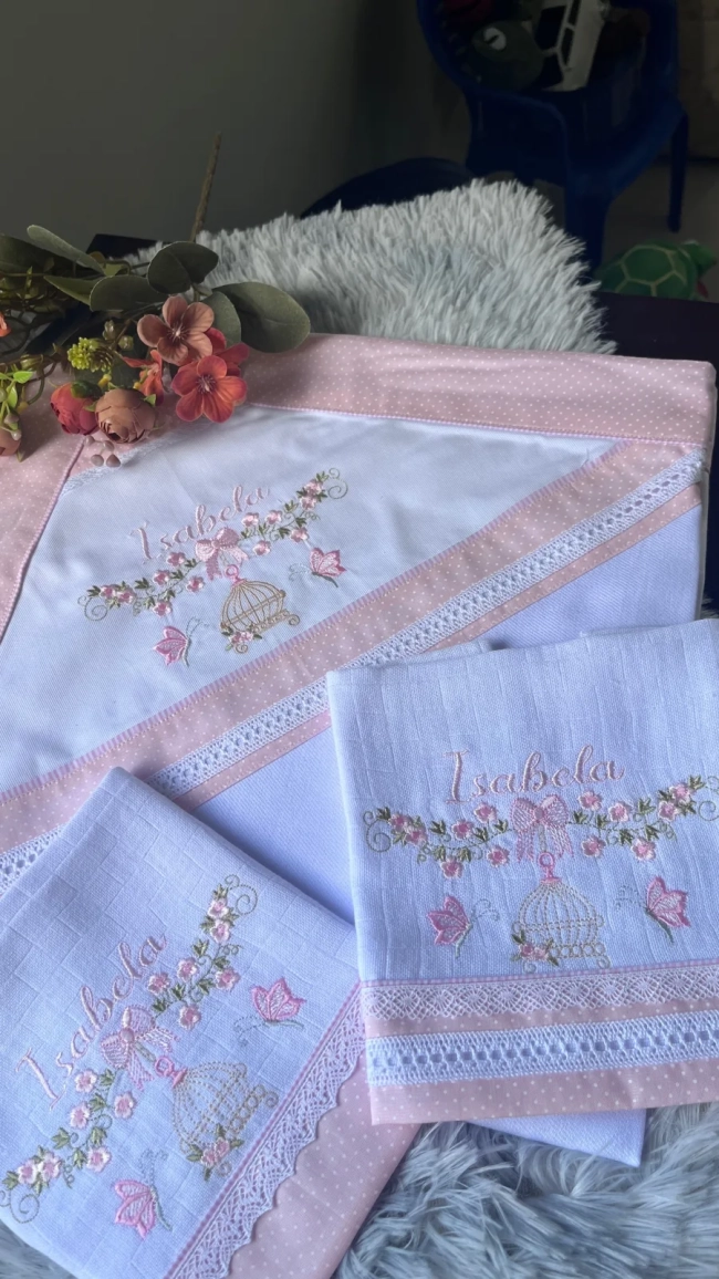 Cueiro flanela personalizada