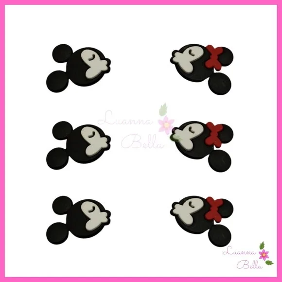 Apliques Minie e Mickey emborrachados - Pct c/6 unds