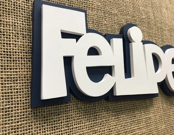 Letras Decorativas Nome de Parede Linha Sb