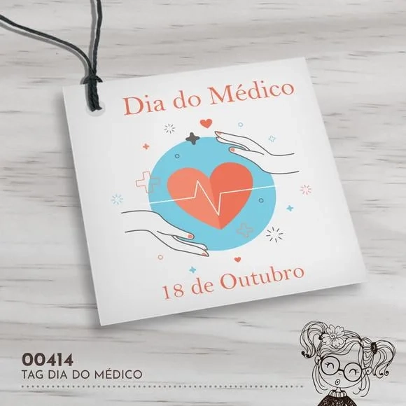 Tag Quadrada Dia do Médico - 00414