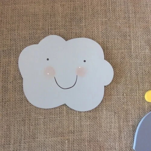 Decoração Bebê Nuvem Sol Baleia Parede