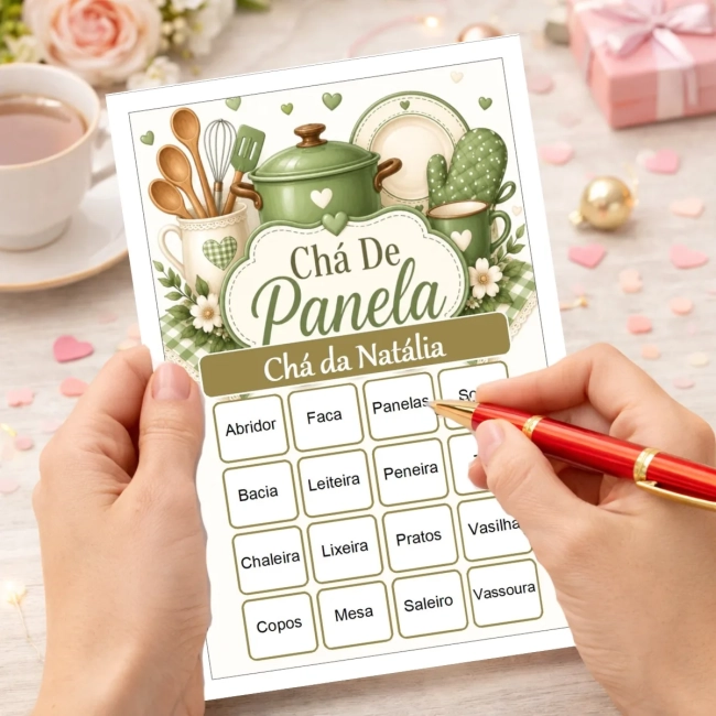 Bingo Chá de Panelas PDF Para Imprimir