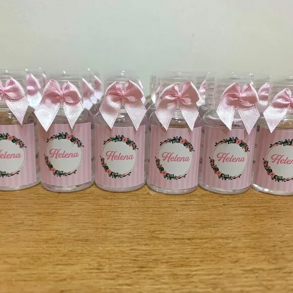 Álcool Gel 70% Lembrancinha Maternidade Rosa