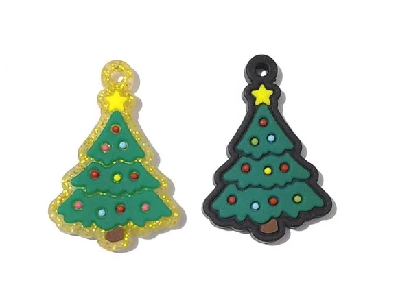 Pingente Árvore de Natal Emborrachado Pacote com 6 Unidades