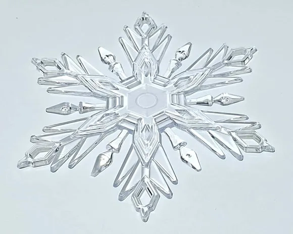 Floco de Neve 15cm Acrílico Pacote com 2 Unidades
