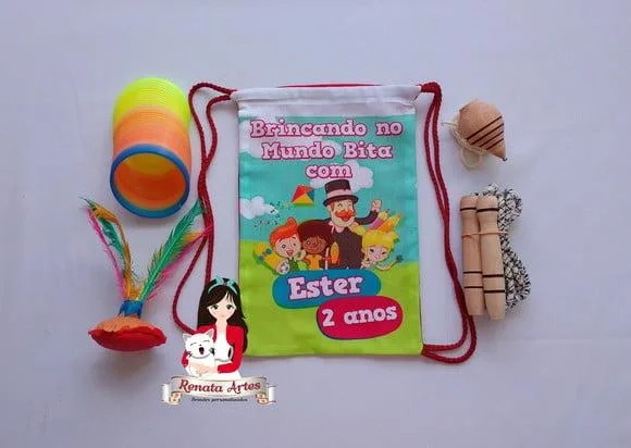 Mochila Boa Infância Tema Bita e as Brincadeiras