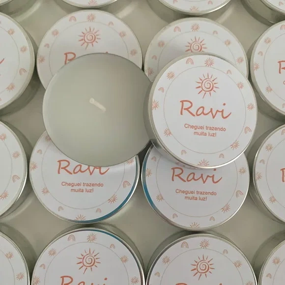 Lembrancinha Maternidade vela aromática Raio de Sol