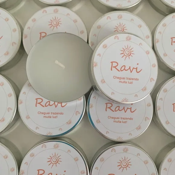 Lembrancinha Maternidade vela aromática Raio de Sol