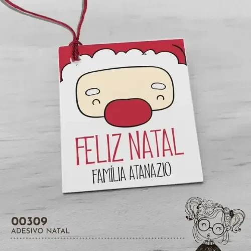 Tag Retangular Natal - 00309