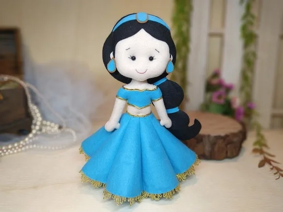Princesa Jasmine em Feltro - Alladin* Chamar Chat