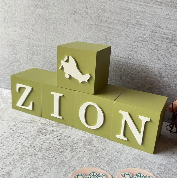 Aviãozinho - Cubos 6x6cm Decoração Bebê