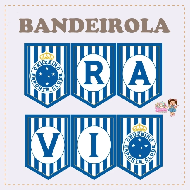 Kit Festa Só Um Bolinho CRUZEIRO ESPORTE CLUBE - Decoração de Festa