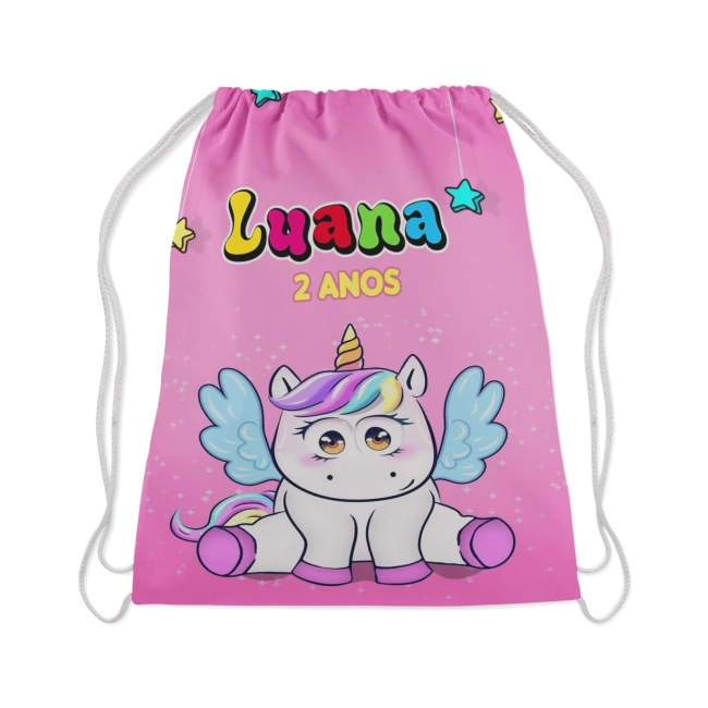 Mochilinha Personalizada Unicornio
