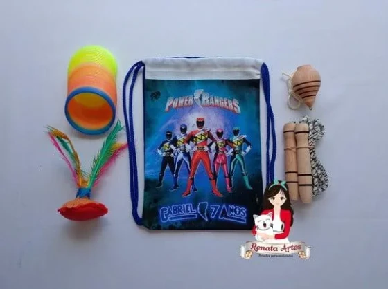 Mochila Boa Infância Tema Power Rangers 2