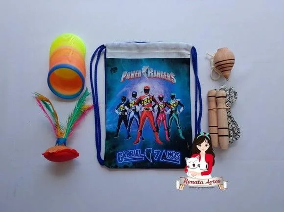 Mochila Boa Infância Tema Power Rangers 2