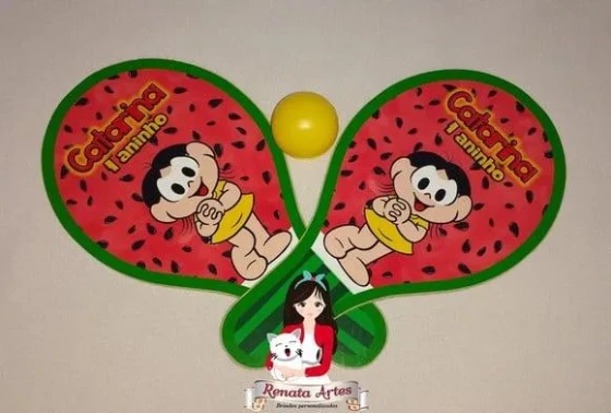 Raquetes de Ping Pong Personalizada Tema Melancia