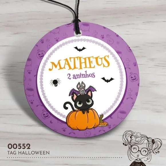 Tag Redonda Halloween - 00552