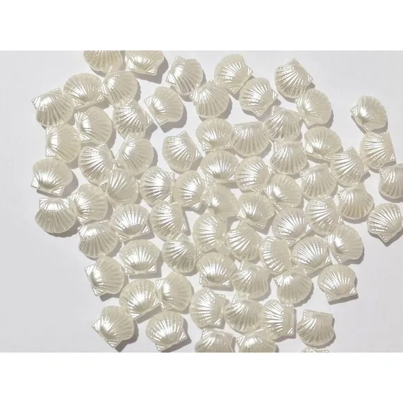 Concha Creme Abs com Furo Passante 10mm Pacotes 50 Unidades