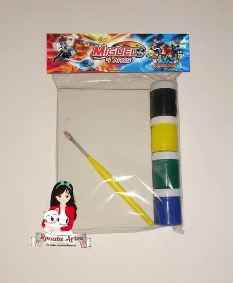 Kit Pintura Personalizado Tema Beyblade
