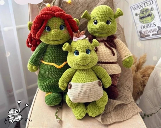 Amigurumi Familia Ogros Shrek