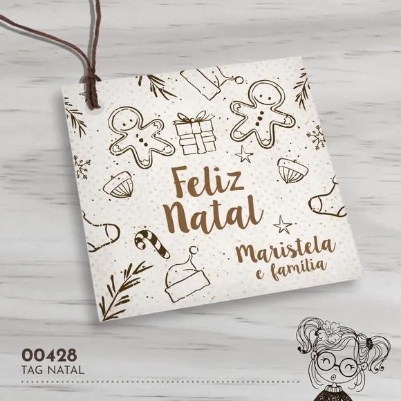 Tag Quadrada Natal - 00428