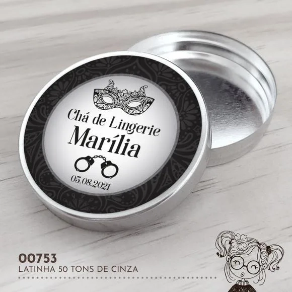 Latinha Adesivada 50 Tons de Cinza - 00753