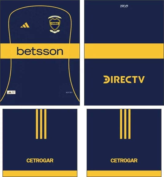 Arte Vetor Camisa Boca Juniors Local 2026