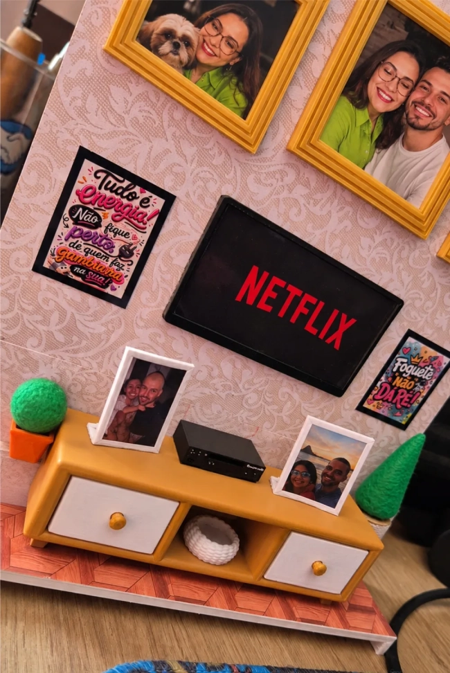 🧡 Cenário Série Decorativo Personalizado com Fotos Impressão 3D