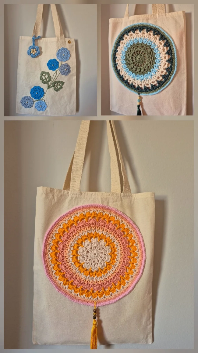 Ecobag customizada em crochê