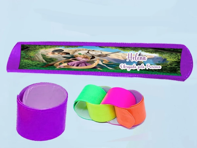 Pulseira Bate e Enrola da Rapunzel