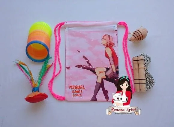 Mochila Boa Infância Tema Naruto Menina