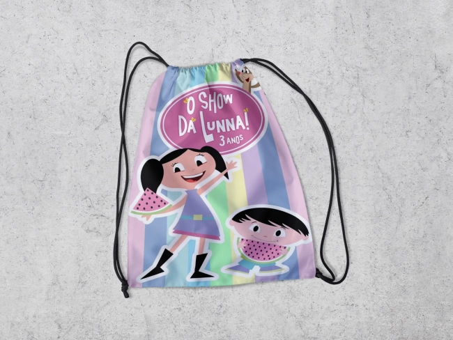 Mochilinha Personalizada para lembrancinhas Show da Luna