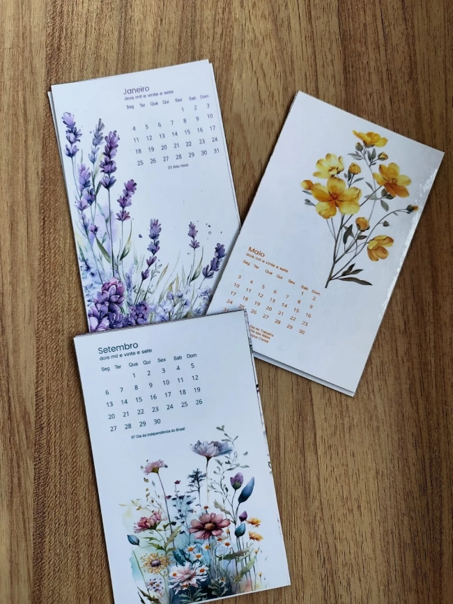 Coleção Flores - Calendários magnéticos 2027