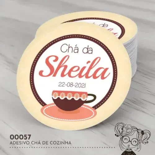 Adesivo Redondo Chá de Cozinha - 00057